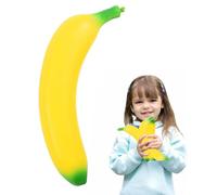 Banana Squeeze Fidget Toys, 18cm Stretchy Sensory Stress Relief Toy for Kids & Adults, Soft TPR Squishy Desk Toy, Anxiety Relief Hand Toy, Novelty Party Bag Filler, Classroom Reward Toy