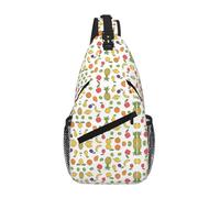 Banana Strawberry Pineapple Crossbody Sling Bag Crossbody Shoulder Chest Bag Shoulder Strap Waist Fanny Pack Men Women