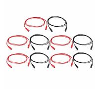 Banana Test Lead 5 Sets Female to Female 2mm 1000V 15A Brass PVC Shell Electronic Testing Cable for Laboratory Electrical Engineering