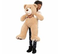 bananair - Giant Teddy Bear 100 cm Made in France, Ultra Soft and Fluffy, Cuddles Assured - Big Teddy Bear for Birthdays, Bedroom Decor, Celebrations (Beige)