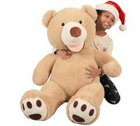 bananair - Giant Teddy Bear 130 cm Made in France, Ultra Soft and Fluffy, Cuddles Assured - Big Teddy Bear for Birthdays, Bedroom Decor, Celebrations (Beige)