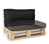 bananair - Pallet Cushions Outdoor - Waterproof & UV Resistant Fabric - Comfortable Foam Padded Garden Furniture Cushions (Versatile Seat/Backrest Pallet Cushion 120x60 cm, Black)