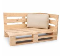 bananair - Pallet Cushions Outdoor - Waterproof & UV Resistant Fabric - Comfortable Foam Padded Garden Furniture Cushions (Corner Pallet Cushion 60x40 cm, Beige)