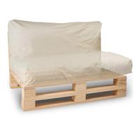 bananair - Pallet Cushions Outdoor - Waterproof & UV Resistant Fabric - Comfortable Foam Padded Garden Furniture Cushions (Versatile Seat/Backrest Pallet Cushion 120x60 cm, Beige)