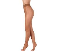 BANANALU 15 Denier Open Toe Soft Tights Toeless Transparent Open Toe, bronze, XL