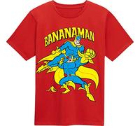 Bananaman The Beano Comic Official T Shirt Banana Man Superhero (as8, Alpha, l, Regular, Regular, L) Red