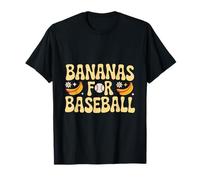 Bananas for Baseball Retro Funny Baseball T-Shirt