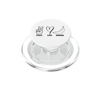 Bananas Lover Peace Love Banana PopSockets PopGrip for MagSafe