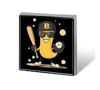 Bananas Playing Baseball Printed Brooch Pins Badge Button Tie Lapel Backpack Pin Decoration for Women Men