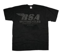 BANANATRIP BSA Birmingham Logo British Motorcycles T-Shirt Printed Graphic Black Mens Top Tee L