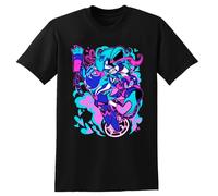 BANANATRIP Hazbin Hotel Ozzie + Fizzarolli T-Shirt Printed Graphic Black Mens Top Tee L