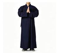 Bananaww Buddhist Monk Robe for Men - Shaolin Robe in Cotton for Zen Meditation, Kung Fu, Tai Chi, Temple Outfit Unisex Autumn Winter, Breathable, Comfortable