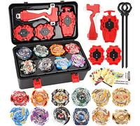 BananMelonBM Battling Top Burst Gyro Toy Set for Kids, 12 Spinning Tops, 3 Launchers with Storage Box, Turbo Set Metal Fusion Game Gyro for Boys Children