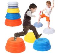 BananMelonBM Stepping Stones for Kids, Non-Slip Toddler Balance Stone Indoor & Outdoor, 6 Pcs Sensory Stepping Stones for Toddlers 1-3, Toddler Obstacle Coordination Game Toys