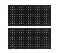 banapoy 2Pcs Metal Pegboard Panels 24" X 12", Heavy Duty Efficient Pegboard Wall Organizer with 288 Holes, Alloy Steel Peg Board Panels Set for Garage Craft Room Tool Storage