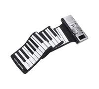 banapoy 61 Key Roll Up Keyboard Piano, Portable Foldable Electronic Digital Music Piano Keyboard, 128 Tones, MIDI Teaching Mode, Speaker, Headphone, for Beginners, Travelling