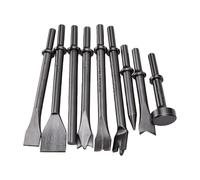 banapoy 9Pcs Air Hammer Chisel Bits Set, 0.4 Inch Shank Air Chisels for Car Repair Rivet Tile Masonry Rust Removal Concrete Demolition