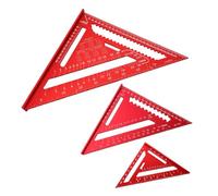 banapoy Aluminum Rafter Square Set, 4 6 12 Inch Triangular Ruler with Dual Sided Scale for Roofing Framing Angle Marking Layout
