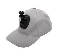 banapoy Baseball Cap with Action Camera Mount, Compatible with ONE X X2 X3 X4 Camera, Hands-Free Filming Hat for Sports Outdoor Adventures Youtubers (White)
