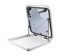 banapoy Boat Porthole Window, Boat Hatch, 510x510 Mm | Push Out Square Deck Hatch, 90° Opening Angle, Portlight Skylights Roof Window, Marine Porthole Window, for 3-23mm Thickness