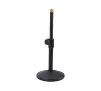 banapoy Desktop Microphone Stand, Heavy Duty Round Base Desktop Mic Stand with 5/8 to 3/8 Adapter, Adjustable Height 6.9 to 11.6 Inch, Table Mic Holder for Recording, Live Streaming