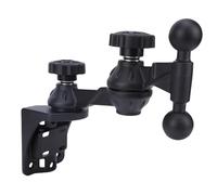 banapoy Dual Ball Head Fish Finder Mount, Aluminum Alloy Marine Electronics Holder Bracket, Adjustable Arm, for Navigation Systems, Boat GPS, Fish Finder