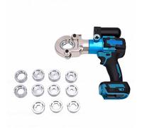banapoy Electric Hydraulic Crimping Tool, 90KN Wire Cable Lug Crimping Tool Kit with 12 Dies, Cordless Plumbing Press for Copper 300mm², Aluminum 240mm²