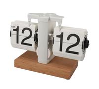 banapoy Flip Desk Clock, 12H AM PM Metal Mechanical Auto Digital Page Turning Clock, Vintage Retro Office Flip Down Clock Home Decor, Flipping Clock, Cool Tech Gift for Men