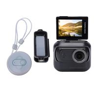 banapoy Flip Screen Action Camera for Vlogging, Sports Cycling and Outdoor Recording, 4K Magnetic Detachable Dual Battery System Camera with 250mAh 800mAh Battery Type C Fast Charge (Black)