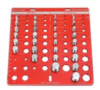 banapoy Nut and Bolt Thread Checker, 34 Thread Checker Standard and Metric Sets, Bolt and Nut Identifier Gauge Bolt Size and Thread Gauge Bolt Identifier Board Aluminum Alloy, banapoyb1ezxgy3wt