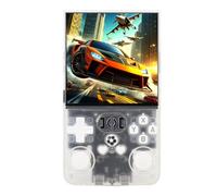 banapoy Retro Handheld Game Console, 4 Inch Screen Portable Retro Gaming Console Built in 60+ Emulators, Pocket Classic Video Gaming Player Mini for Travel (Clear)