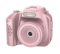 banapoy Small Digital Camera, 4K HD 64MP Compact CCD Vlog Camera with LED Fill Light and 19 Retro Filters, for Students Travel Outdoor Photography (Roseate)