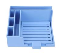 banapoy Sticky Note Stencil and Holder with 5 Style Templates and a 100 Sheet Sticky Pad, for Making to Do List, Checklist, Weekly Plan, Reusable 3x3 4x4 Pad Notes Organizer (Blue)