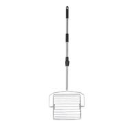 banapoy Tennis Ball Picker, Stainless Steel Roller Ball Collector, Quick Rolling Picker with Large Capacity Non Slip Handle for Tennis Courts Garden Training (Small Size)