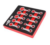 banapoy Torque Adapter Set, 12-Piece Imperial 10 Torsion Adapters 2 Socket Adapters, 3/8 Drive 12 Point CrMo Steel Torsion Wrench Adapter with EVA Foam Case for Torque Wrenches Breaker