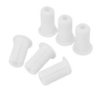 banapoy Wall Grommets, 7mm Hole Diameter Rubber Cable Grommet 3/4 Inch Outer Diameter, Cable Wall Pass Through with 6 Pack Sleeve for Satellite TV Ethernet Wires (White)
