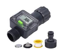 banapoy Water Meter, Water Meter with Filter Net, 4 Measure Modes, Gallon/Liter Consumption and Rate, Real Time Tracking for RV, Garden Hose, Lawn Sprinkler