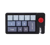 banapoy Wired Mechanical Numpad, 12 Keys Programmable Hot Swappable Wired Number Pad, RGB Multifunction Joystick Wheel Numerical Keyboard, for Laptop PC (Black)