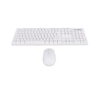 banapoy Wireless Keyboard and Mouse Combo, 2.4G 104 Keys Keyboard with Mouse Reliable Connection Up to 33 Feet, Low Power State for Computer PC (White)