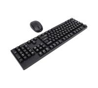 banapoy Wireless Keyboard and Mouse Combo, 2.4G 104 Keys Keyboard with Mouse Reliable Connection Up to 33 Feet, Low Power State for Computer PC (Black)