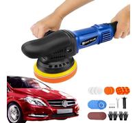 Banas 1200W 5-inch Dual Action Polisher DA Car Buffer Machine, 12mm Eccentricity, 6 Speeds Control(2800-5800RPM), for Polishing Car/Motorcycle/Boat/Furniture/Piano/Tiles etc, Good for Novices & DIY
