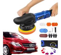 Banas 1200W 5inch Dual Action Polisher DA Car Buffer Machine, 12mm Eccentricity, 6 Speeds Control(2800-5800RPM), for Polishing Car/Motorcycle/Boat/Furniture/Piano/Tiles etc, Give You A Brand New Look!
