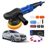 Banas 1200W Electric Dual Action Polisher, 5inch Chassis, Orbit 12mm Auto Polisher DA Car Polisher Random Orbital Buffer, 6-Speed Gear Adjustable, Home DIY Commercial Polisher w/ Waxing Polishing Pads