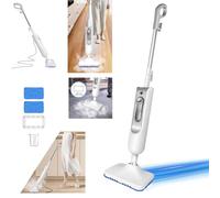 Banas 1500W Electric Steam Mop, 2-Gear Steam Volume Adjustable, 20s Rapid Heating, 400ml Water Tank, with 2 Reusable Pads - Integrated Design, Multi-Floors & Carpets Cleaning, Max Steam Volume 28g/min