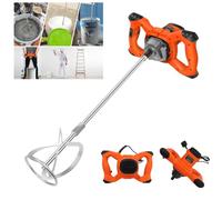 Banas 2600 W Electric Mortar Mixer Paddle Cement Plaster Paint Stirrer 6 Speed, Soft Start, for Paint, Plaster, Cement, Concrete and Mortar etc. (Orange Electric Mixer)