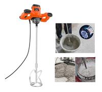 Banas 2600 W Handheld Portable Paddle Mixer Adjustable 6 Speed Stirrer Electric Pro Industrial Drill Mix Stirring Tool for Mortar Grouts Paint Cement Plaster Plastering (Orange Electric Mixer)