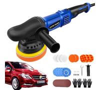 Banas 5" 1200W Dual Action Polisher Orbit 12mm Auto Polisher DA Car Polisher Abrasive Home & Business Polisher with Waxing Polishing Pads Set, Adjustable 6 Speed, 2800-5800RPM, Suits for Newbies & DIY