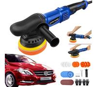 Banas Dual Action Car Polisher Buffer Machine 1200W Orbital DA Polishing Machine with 5 Inch Buffing Polish Pads Bonnets for Car Caring Polishing Clean; 6 Speed Control, Removable Self-Adhesive Disc