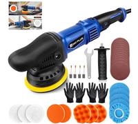 Banas Electric Dual Action Polisher 5inch 1200W, Orbit 12mm Auto Polisher DA Car Polisher Random Orbital Buffer Polishing Waxing Machine Home DIY Business Polisher with Waxing Polishing Pads Set