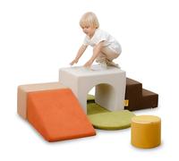 BanaSuper Kids Soft Play Set, Baby Foam Climbing Blocks, Climb and Crawl Foam Blocks, Toddler Indoor Soft Playground for Sensory Motor Skills, Montessori Activity Toys, EN71 Certified, Colourful
